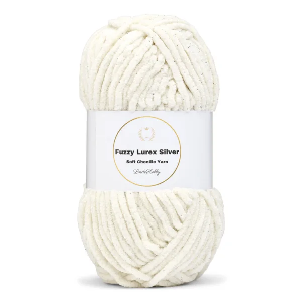 LindeHobby Fuzzy Chenille Silver Lurex